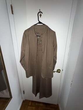 Soft by Avenue Womens Brown Blazer Coat Jacket and Skirt Set Size 18/20